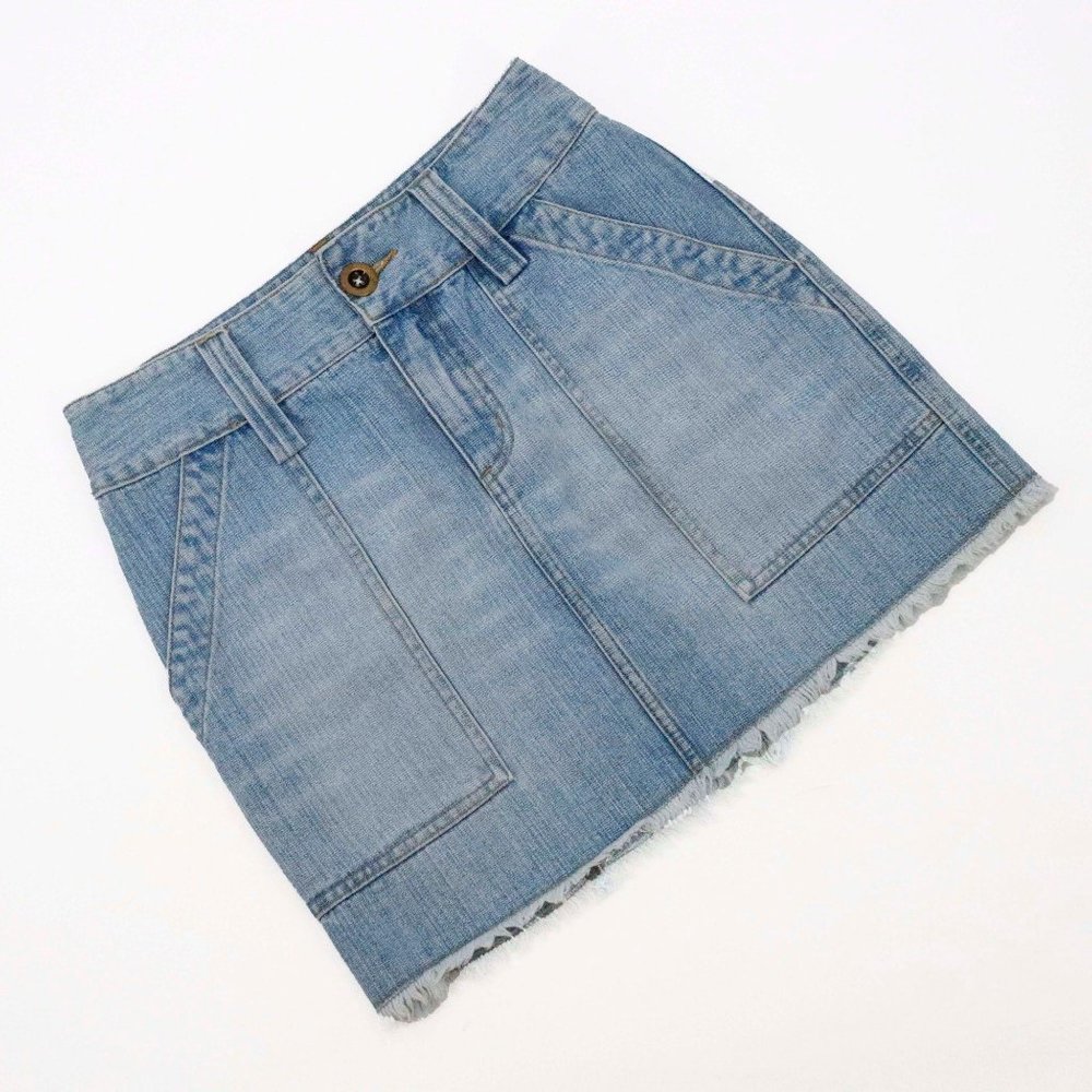 Newport News Jeanology Denim Mini Skirt Women Size